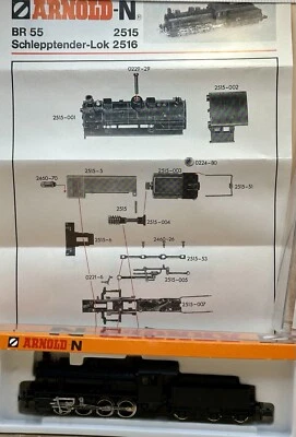 Locomotora de vapor NIOB N Arnold 2516 BR 55 RARA HECHA en Alemania importada como nueva Foto 1 de 4