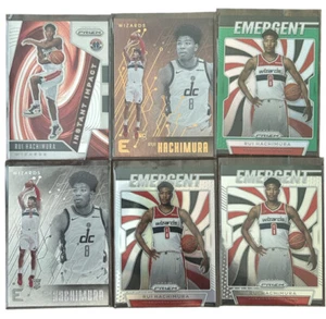 (6) RUI HACHIMURA 2019 PRIZM EMERGENT ROOKIE RC - Essentials Parallel Silver Lot - Picture 1 of 3