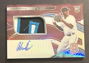 2021 SPECTRA JAZZ CHISHOLM 28/49 3 COLOR JERSEY PATCH AUTOGRAPH AUTO ROOKIE RC - Picture 1 of 2