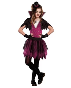 Totalmente Nuevo Vampiro Victoriano Gótico Adolescente Niñas Disfraz Dreamgirl 9589 - Imagen 1 de 4
