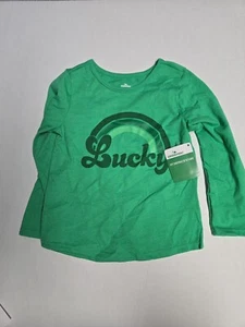 ST. PATRICK'S DAY GIRLS T-SHIRT "LUCKY" NEW W TAGS 5T - Picture 1 of 2