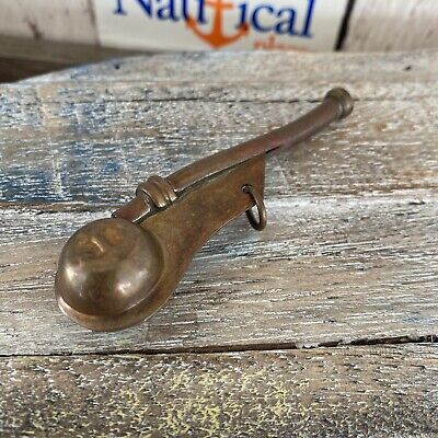 Antique Finish Brass Boatswain Whistle, Bosun Call Pipe, Necklace Pendant • 1.33$