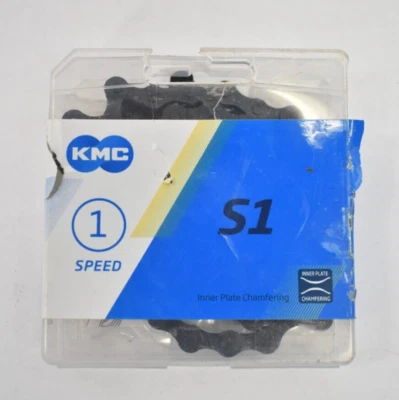 Corrente de bicicleta KMC S1 velocidade única 1/2 x 1/8 cubo engrenado interno bicicleta/fixie - Imagem 1 de 4