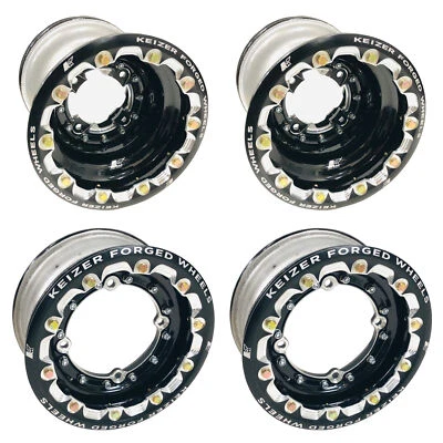 Ruedas Beadlock forjadas Keizer Racing 9" traseras 10" delanteras Yamaha Banshee 350 YFZ350 Foto 1 de 4