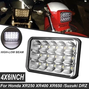 Pair 4x6'' 75W 15 LED Conversion Headlight For Honda XR250 XR400 XR650 Suzuki - Picture 1 of 12