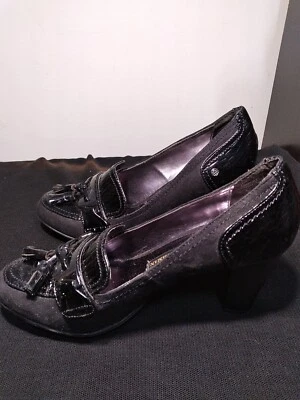 Dana Buchman Oxford Taza Tacones Gruesos Imitación Cocodrilo Imitación Gamuza Zapatos Talla 8.5 Foto 1 de 4