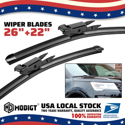 26" 22" Windshield Wiper Blade For Toyota SEQUOIA 08-21 TUNDRA 07-21 All Season - Image 1 of 4