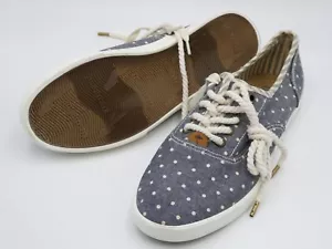 Margaritaville Seafoam Tennis Shoes Women Size 11 Blue Denim White Dots Mint!!!! - Picture 1 of 10