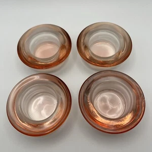 Crate & Barrel Glass Pink Candle Votive Holder - Set of 4 - Vintage - Picture 1 of 6