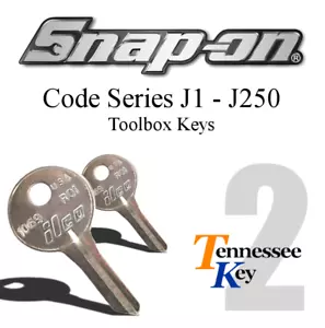 Snap On Toolbox Key / ( 2 ) Two Keys / Snap-On Tool box series J1 - J250 - Picture 1 of 9