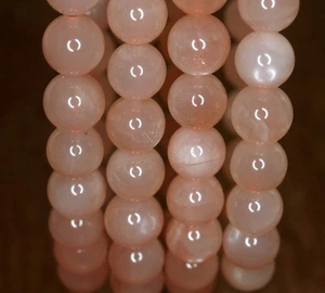 CUENTAS SUELTAS REDONDAS DE 7 MM PIEDRA LUNAR NARANJA GRADO AA 7 MM 7 pulgadas - Imagen 1 de 4