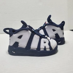 Nike Air Uptempo Olympic Blue Navy White Size 6c - Picture 1 of 8