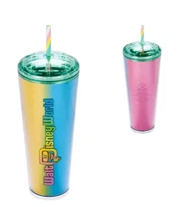 Vaso Starbucks Walt Disney World Disney come hielo afeitado con pajita NUEVO - Imagen 1 de 4