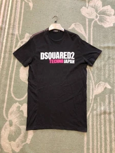 CAMISETA HOMBRE DSQUARED2 MADE IN ITALY NEGRA MANGA CORTA CUELLO REDONDO TALLA M Desteñida Años 90 - Imagen 1 de 12