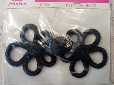 Sujetador Nudo Rana 5" Negro Hecho a Mano Cierre Estilo Franken Borde Japón NY Foto 1 de 4
