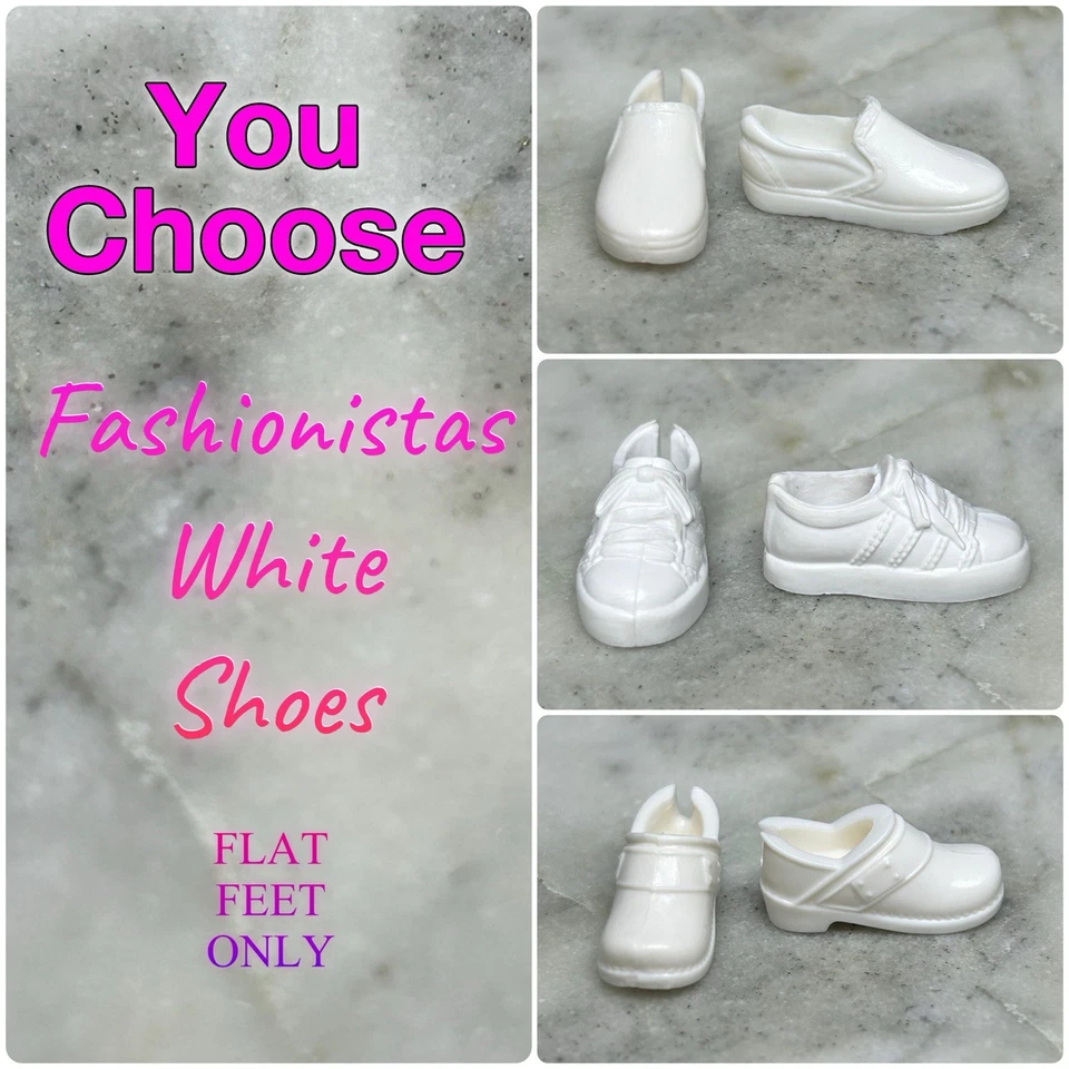Fashionistas *Barbie* ~Tú eliges el estilo de zapatos blancos~ solo para pies planos Foto 1 de 1