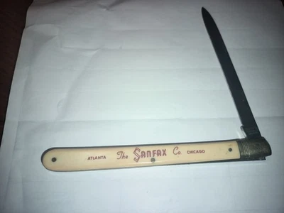 Faca de bolso dobrável vintage antiga Alemanha Gerson Co grande melão  - Imagem 1 de 4