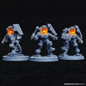 Space Dwarf Exo Dwarves x 3 Tablehammer Federation of Tyr - Picture 1 of 7