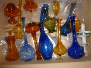 Rauchglasvasensammlung(ca.15 Vasen) aus 1970-er Jahre (Thüringen) mundgeblasen - Bild 1 von 2