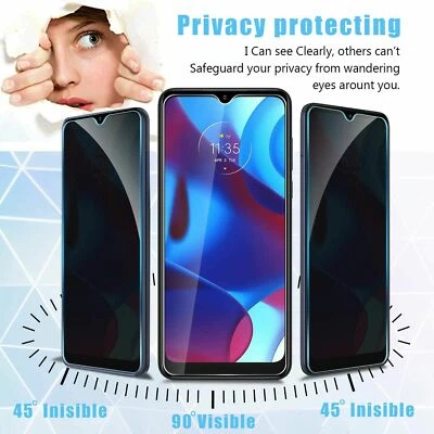 (2-4) pack For Motorola Moto G Pure 9H Tempered Glass Privacy Screen Protector - Image 1 of 4