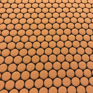 1 Yard Of Orange & Black Geometric Jacquard Upholstery Fabric 54” Wide - Picture 1 of 2