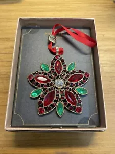 NEW Monet 2018 Christmas Ornament Xmas Holiday Poinsettia KG JD - Picture 1 of 7