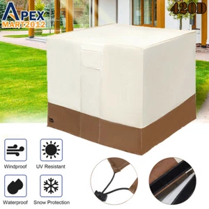 Heavy Duty Air Conditioner Cover Central AC Outdoor Waterproof UV Snow Protector - Picture 1 of 10