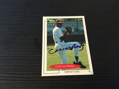 1991 Classic Best Minor League #92 Carlos Perez  Sumter Flyers  Signed - Image 1 of 2