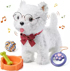 Electronic Dog Toy Pet, Remote Control and Voice Control Interactive Plush Puppy - Picture 1 of 7