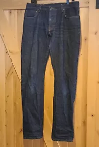 Jeans Ginew West Fork Selvedge Denim indaco taglia 33x35 Portland, O Made - Foto 1 di 16