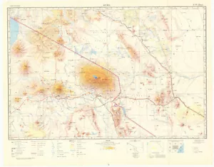 Mapa topográfico militar soviético ruso - ARUSHA/KILIMANJARO 1:500 000, edición 1964 - Imagen 1 de 4