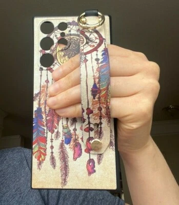 For Samsung galaxy S22 ultra Wrist Strap phone case dream catcher design - Image 1 of 4