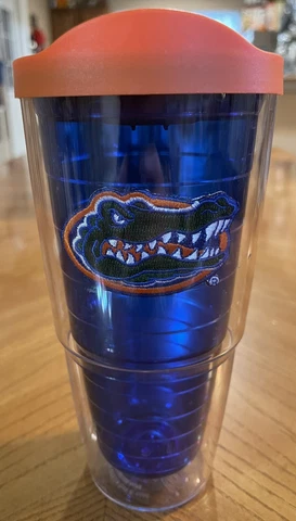 Florida Gators NCAA 24oz Blue & Orange Tumbler Cup Mug Tervis w/ Lid Cover