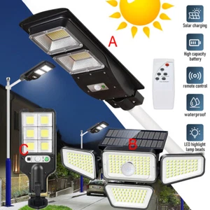 9900000LM Lamparas Luz Led Solares Luces Exterior Jardin Focos Solares De Calle - Picture 1 of 33
