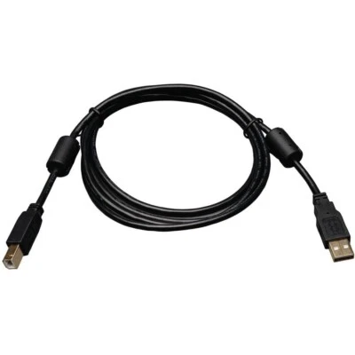 Eaton U023-006 6Ft USB 2.0 Type A to Type B M/M w Ferrite Chokes Cable Black - Image 1 of 2