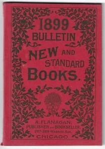 1899 Catalog of New Books A. FLANAGAN Chicago Publisher & Distributor - Foto 1 di 5