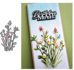 Fiori cespuglio metallo taglio carte matrice scrapbooking artigianato carta Regno Unito - Foto 1 di 5