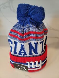 New York Giants Winter PomPom Beanie Ski Cap Hat