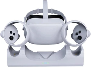 Charging Dock for Oculus Quest 2, VR Headset Charging Stand with Wall Mount, USB - Picture 1 of 12
