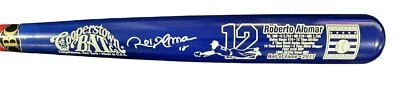 Blue Jays Hall of Famer Roberto Alomar Custom Cooperstown Signed  Bat w/ JSA - Image 1 of 4