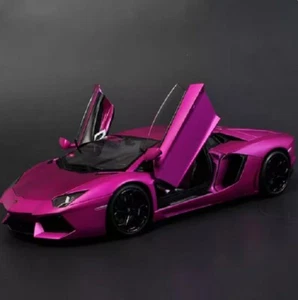 Welly 1:18 Lamborghini Aventador LP700-4 Racing Diecast Model Car Purple IN BOX - Picture 1 of 3