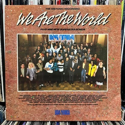WE ARE THE WORLD (VINYL LP)  1985!!  RARE!!!  MICHAEL JACKSON + LIONEL RICHIE!!! - Image 1 of 4