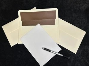 Sobres 5x9 crudos (crema) - Forro marrón - Sobres forrados - 150 unidades - Imagen 1 de 3