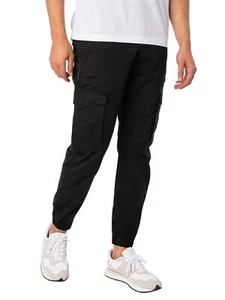 Jack & Jones de los hombres Paul Flake 542 Cargos, Negro - Imagen 1 de 5