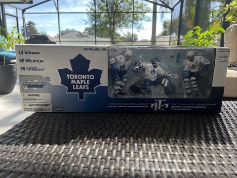 McFARLANE NHL SPORTS PICKS TORONTO MAPLE LEAFS SUNDIN BELFOUR MOGILNY 3 PACK Cover