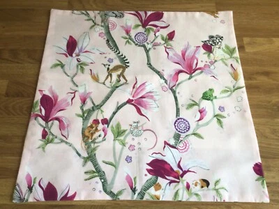 Square Cushion Cover Made W/ Cath Kidston Story Tree & Floral Sprig New Animals - Image 1 of 4