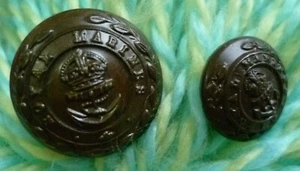 Royal Marines Military Uniform Buttons KC BRASS 22, 16 mm 2 pcs maker GAUNT - Picture 1 of 3