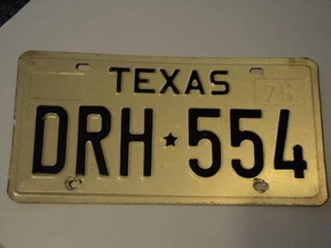 1975 TEXAS Lone Star License Plate DRH 554 TX - Picture 1 of 1