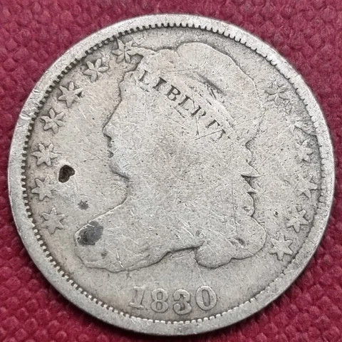 1830 Capped Bust Dime 10c Circulated #60325 Cover