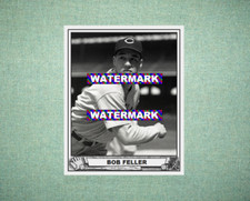 Bob Feller Cleveland Indians 1940 Play Ball Style Custom Baseball Art Card